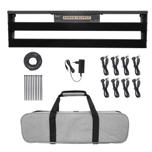 IRIN | IRIN Guitar Pedalboard Aluminum Alloy Effect Pedal Board Guitar Pedalboard with Power Supply 10 Isolated DC Outputs Carry Bag