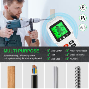 HW-QB6 Wall Stud Finder Sensor Wall Scanner 5 in 1 LCD Electronic Detector Edge Center Wood Current Metal AC Live Wire Detection