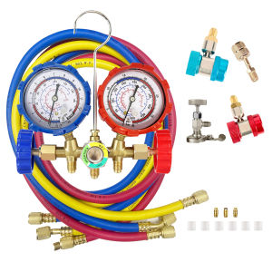 Bộ Đồng Hồ Đo Đa Dạng Môi Chất Lạnh R12 R22 R404A R134A 1.4M Với Vòi 1.4M Cho Bộ Dụng Cụ Điều Hòa Không Khí - Tương Thích R22