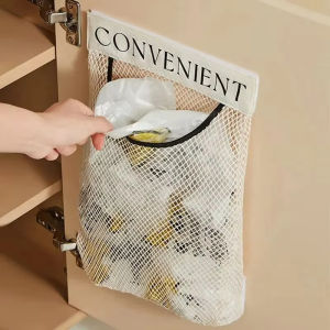 Velcro Storage Bag Polyester Material Large-Capacity Sundries Wall-Mounted Breathable Multi-Purpose Household  Storage Tool
