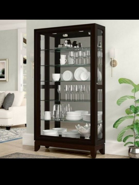 lemari hias ruang tamu lemari pajangan lemari kaca | Lazada Indonesia