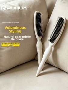 PUHUA | Fine Tooth Volumizing Pig Bristle Comb High Crown Anti-Partline Frizz Care