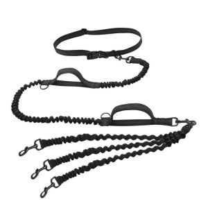 One-to-Three Belt Leash for Multiple Dogs Removable Elastic Telescopic Dog Leash Pet Supplies for Easy Outdoors Control