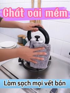 Set 5 khăn lau bếp đa năng bằng sợi than tre khăn lau tay nhà bếp siêu thấm hút kháng khuẩn G464-Khanxam25