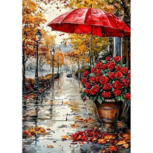 Kayou | City Street Paint By Numbers Handiwork Art Drawing Kit Landscape for Adults Beginners Home Decor Gift Picture Drawing