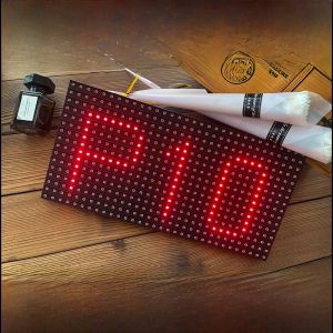 จอแสดงผล LED แบบติดตั้งกลางแจ้ง P10 แผงแสดงข้อความสีเดียวแบบติดตั้งในร่ม อุปกรณ์ควบคุมไฟฟ้า อุปกรณ์ LED อุปกรณ์อิเล็กทรอนิกส์