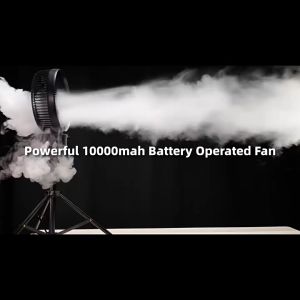 พัดลมพกพาขนาด10นิ้ว พร้อมแบตเตอรี่10000 mAh ปรับสไลด์ระดับได้ 3ระดับ