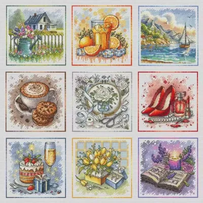 CC Beautiful Life Series Cross Stitch New 2025 Small Pieces for Living Room And Dining Room Easy Beginner Friendly