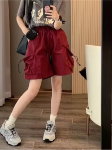 American Retro Sporty Workwear Short Pants Women Summer Thin New Style Spicy Girl Loose Versatile Five-Point Casual Mid-Pants