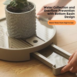 MONLEYTA | Thickened Large Size Plant Pot Tray With Wheels Durable Breathable Mobile Flower Pot Stand High End Garden Supplies