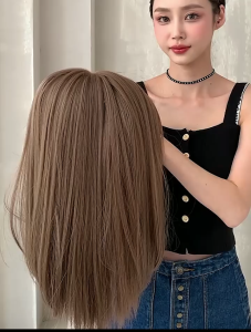 🔥[Tặng Lưới] - Tóc Giả Nữ Nguyên Đầu Cụp Mái Bay Dáng Ngắn A02 – Tóc Giả Cả Đầu Tự Nhiên Sợi Tơ Nhân Tạo Như Thật Thoá