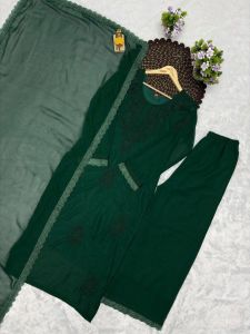[PRE-ORDER] 2026 JULY PREMIUM CHIKANKARI EMBROIDERY KURTI PALAZZO SET WITH DUPATTA - FOX GEORGETTE PARTY WEAR BOLLYWOOD STYLE (S TO 3XL) DELIVERY 10 WORKING DAYS ( ETA: 2026-12-30) | SET KURTI PALAZZO DAN DUPATTA SULAM CHIKANKARI PREMIUM - BAJU RAYA PARTY