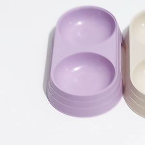 ชามอาหารสัตว์เลี้ยง 2 หลุม ชามอาหารหมา ชามอาหารแมว ชามข้าวหมา ชามข้าวแมว สำหรับสัตว์เลี้ยง