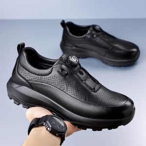 NUDANLAI | Leather Shoes Breathable Thick Soled Rotatable Buckle Comfort