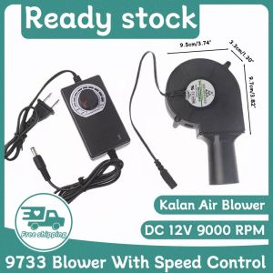 【Ready Stock】97mmx33mm Air Blower With Speed Control US Plug 110-250V AC Powered Fan 9733 For Diy Cooling Ventilation Exha Brushless Blower Cooling Fan Multipurpose Dc 12v 9000 RPM 1rd