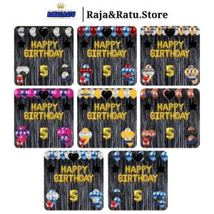 Paket Dekorasi Pesta Balon & Happy Birthday Gold Set