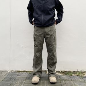 Quần Cargo Ống Đứng Phong Cách Mỹ Mùa Xuân Thu Nhiều Túi Quần Dài Ngoài Trời Cắt May 3D Quần Dài Công Sở