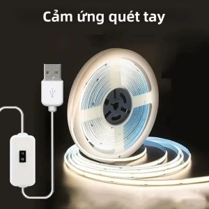 5V COB Dây Đèn LED USB Cảm Biến Chuyển Động Thông Minh Có Thể Điều Chỉnh Độ Sáng Dải Linh Hoạt Cho Tivi Gương Đèn Nền Phòng Ngủ Đèn Tường