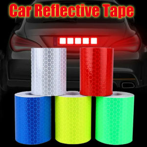 2PCS Car Reflective Tape Auto Body Safety Warning Sticker Reflector Protective Tape Strip Film for Trucks Auto Motorcycle Stickers