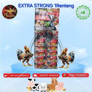 EXTRA STRONG ALADIN 1Renteng (=10Sachet) Jamu Ayam Juara Racikan Khusus Ayam Laga