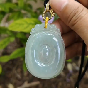 New Listing Sg Seller - Crafted as fubei pendant on Natural Type A Jadeite Jade certificate weighs 19.9 grams measurement 49.9 * 36.3 * 6.3 mm (pendant370)