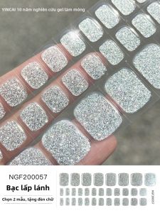 YINCAI | UV Semi-Cured Gel Foot Nail Stickers
