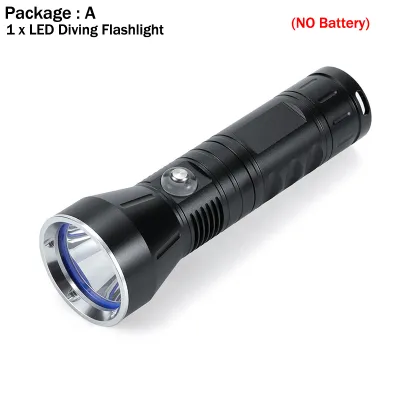 Professional 30W LED Diving Flashlight 3000lumens Tactical Underwater 100M Waterproof 26650 Deep-Sea Fish Lamp