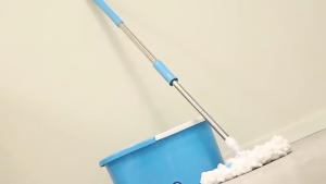 Alat Pel Lantai Ember 2in1Stainless / Spin MOP Pembersih Lantai / Pelan Putar Otomatis Praktis Serbaguna