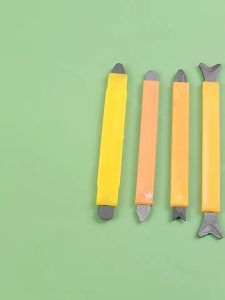 Kit 2PCS Alat Perata Plesteran Bahan Baja Tungsten Caulking Tools Profesional Alat Perata Sealant Tahan Lama Alat Perapih Sealent Untuk Sudut Internal Dan Eksternal