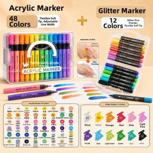 deli | Non-Toxic Washable No-See-Through Overlapable Markers