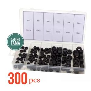 Mur Hex Nut Carbon Stell 300 Pcs Ukuran M3~M10