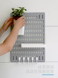 กระดานแขวนของติดผนังสำหรับจัดเก็บของ ไม่ต้องเจาะผนัง ติดกับผนังได้ทุกพื้นผิว สินค้าพร้อมส่ง