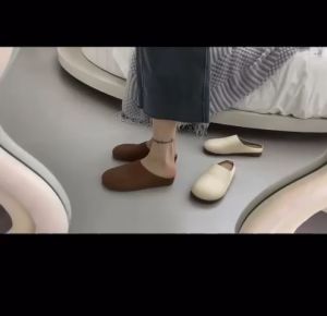 Soft pu leather half cover sandals shoes