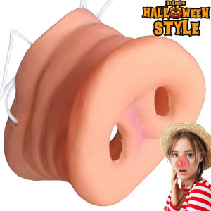 10Pcs Halloween Funny Pig Snout Masks Rubber Fake Pig Nose Halloween Cosplay Party Decor Props Child Kid Holiday Toy