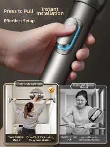 WEILAISHI | Wall-less Installation Adjustable Stainless Steel Hanging Pole