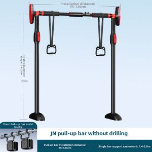 JNSTAR | Youth-Specific Indoor Use Drill-Free Wall or Floor-Mounted Pull-Up Bar