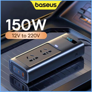Baseus Car Inverter Bộ Biến Tần Trong Xe 150W (110V US/JP) Trạm Cung Cấp Điện Cao Đa Chức Năng Cổng ACdual Thiết Bị Di Động Sạc Nhanh Phổ Biến Cho 12 Mẫu Xe