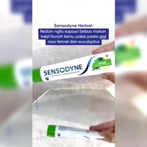 Sensodyne Toothpaste Pasta Gigi Sensitif Sensasi Kesegaran Herbal 100gr