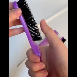 3 Piece Hair Brush Set with Mouse Tail Comb – Perfect Addition to Your Hair Care Routine Edge Brush Bristle Hair Brush Rat Tail Comb Hair Brush Curly Hair Brush