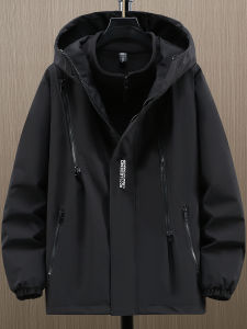 Plus Size Shell Jacket Overweight Man Thickened Three-in-One Loose Jacket Fat Guy Heattech Outwear Hooded Cotton Jacket