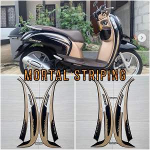 STIKER STRIPING LIS LIST BODI MOTOR HONDA SCOOPY STYLISH 2013 2014 STANDAR