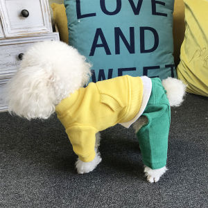 New Elastic Cotton Pet Clothes Dog Four-Legged Suit Teddy Bichon Dog Pet Apparel Casual Style Four-Legged Dog Clothes