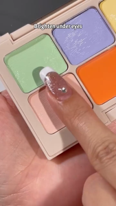 SHEGLAM Multi-Fix Concealer and Color Corrector All-in-One Buildable Cream Palette for Face Makeup