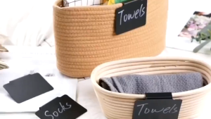 20pcs Labels Clip With 2pcs Pen / Rewritable Chalk Board Chalkboard Kitchen Organizer / Small Blackboard Tags