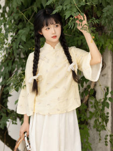 ชุดกี่เพ้าสไตล์จีนใหม่สำหรับผู้หญิง แขนยาว ทรงหลวม ชุดกี่เพ้าสไตล์ชาติพันธุ์ ชุดราตรี ชุดทำงาน ชุดงานปาร์ตี้