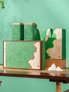 2025 New Green Tea Gift Box Empty Red White Tea Longjing Packaging Box Empty Gift Box Customizable Chinese Style Tea Utensils