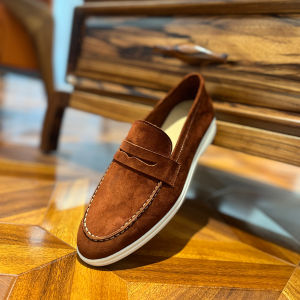 Pure Leather Soft Upgraded Casual Shoes Breathable Slip-On Loafers Flat Heel Korean Style Fashion Mens Footwear Spring Autumn