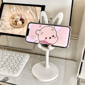 Cute Rabbit Mobile Phone Stand Adjustable Desktop Holder for iPhone Samsung Xiaomi iPad Switch Desk Office Home Portable Stand