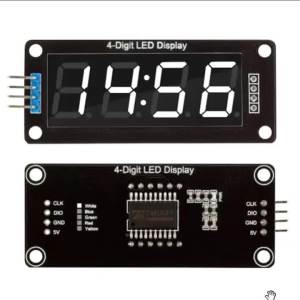 diymore | TM1637 0.56 inch Digital Tube Clock Module 4-Digit 7 Segments Double Dots LED Display for Arduino Red Blue Green Yellow White