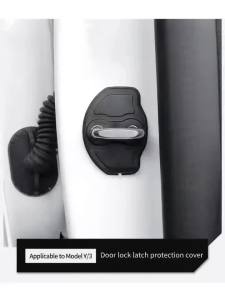 For Tesla Model 3 Y Juniper Highland 2020-2026 Door Lock Cover Car Styling Lock Protection Cap Modification Accessories 4pcs
